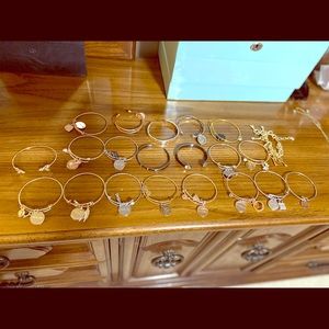 Bangle bracelets and charm bracelet